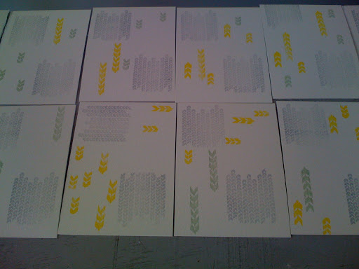Jen rubber-stamped the invitations.