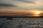 Tatnall guests fishing under a beautiful sunset