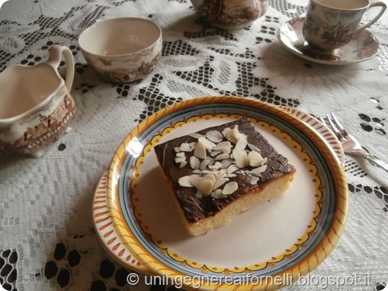 japanese cotton cheesecake torta dolce cioccolato fondente mandorle almonds dark chocolate