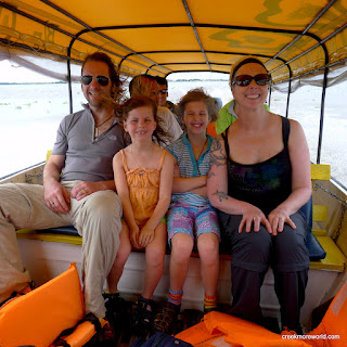 Woooo!  The boat is windy.  We're on the amazon.