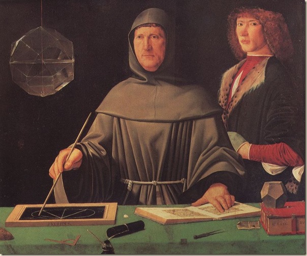 Jacopo di Barbera, Portrait de Luca Pacioli et de son élève Jacopo di Barbera, Portrait de Luca Pacioli et de son élève