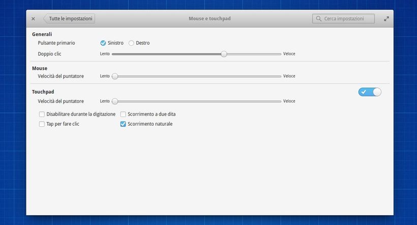 elementary OS 0.3 - Mouse e Touchpad