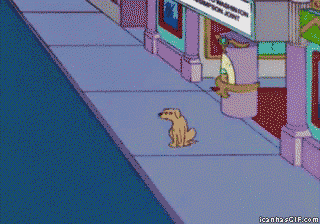 perro misterioso de los Simpson