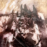"...en présence d'Abélard" 1996; C3 C5/eau-forte, aquatinte; 34.5 x 52 cm
