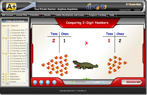 a plus tutor lesson 3 comparing 2 digit numbers