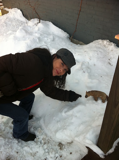 I had to stop and feed the little plush toy critter who resides by the entrance!