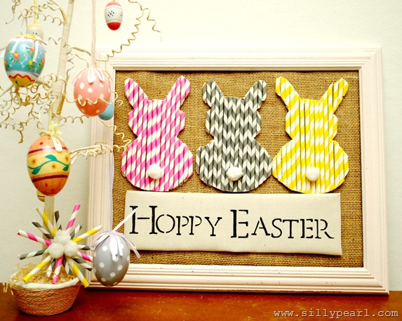 Paper Straw Easter Bunnies-The Silly Pearl
