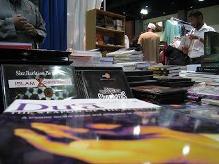 This brother had a very nice display of books