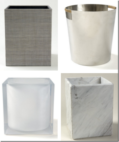 chic trash cans from waterworks
