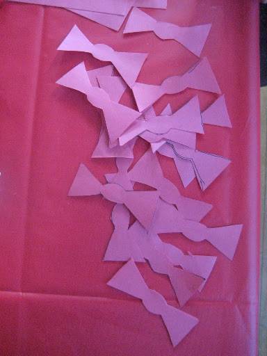 Red bow ties for Pin the Bow Tie on Pee Wee Red bow ties for Pin the Bow Tie on Pee Wee