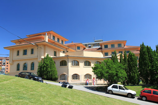 School building from behind