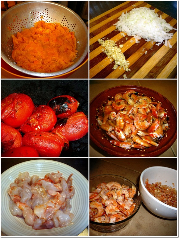 TAMALES DE CALABAZA CON CAMARON TAMALES DE CALABAZA CON CAMARON