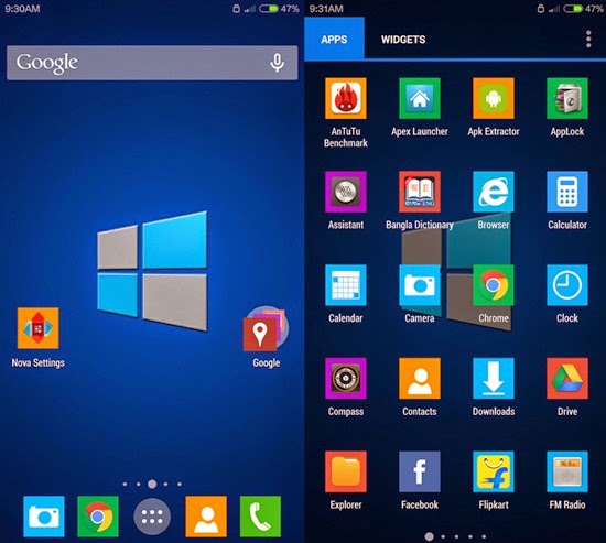 Windows 10 Theme para Android