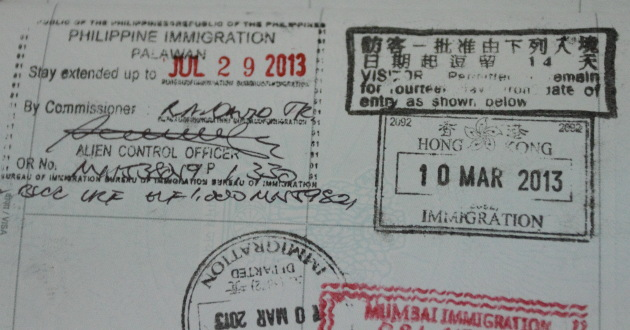 Visa extension at Puerto Princesa, Philippines