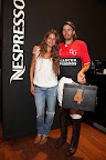 Loli Lopez y Lucas Monteverde en el espacio Nespresso Gentileza: Nespresso.