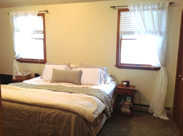 Bed and windows before