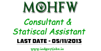 MOHFW Delhi Jobs 2013