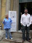 Emanuela Silvestri and Roberto Posar in the Sala Fumatori.