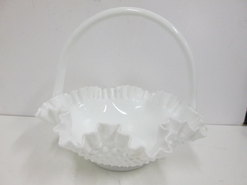 Milk Glass Basket