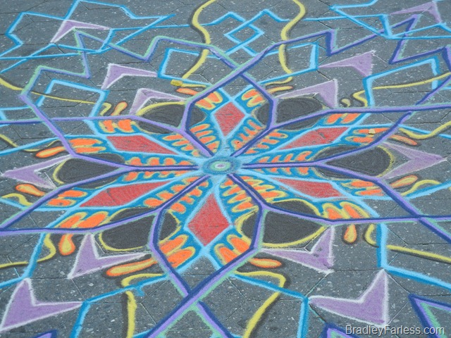 Flower in chalk dust at Union Square. Flower in chalk dust at Union Square.