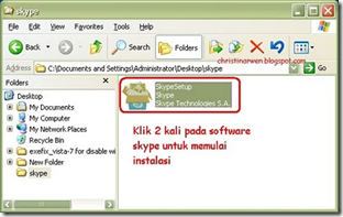 memulai instalasi software skype