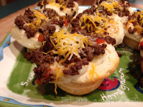 barbecue beef-filled biscuits