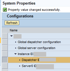 SAP NWA System Properties despatcher SAP NWA System Properties despatcher