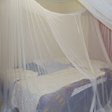 Sleeping under the mosquito nets