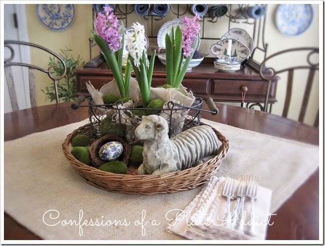 CONFESSIONS OF A PLATE ADDICT Rustic Easter Centerpiece CONFESSIONS OF A PLATE ADDICT Rustic Easter Centerpiece