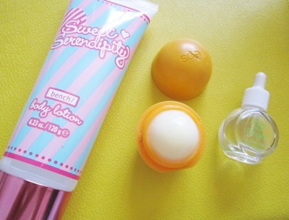 sweet serendipity, eos tangerine, etude house quick dry drop, bitsandtreats