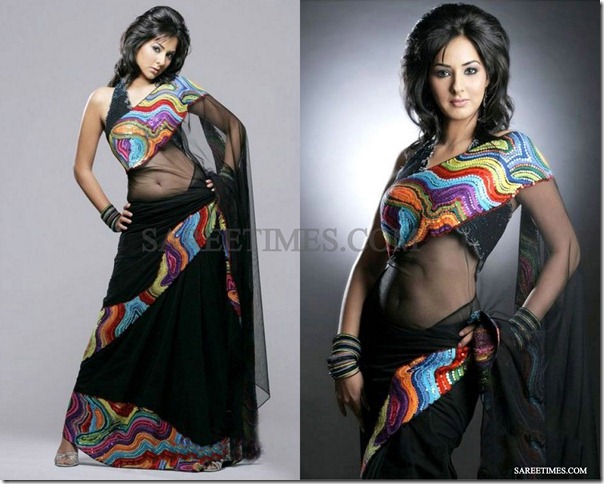 Sakshi_Gulati_Black_Saree