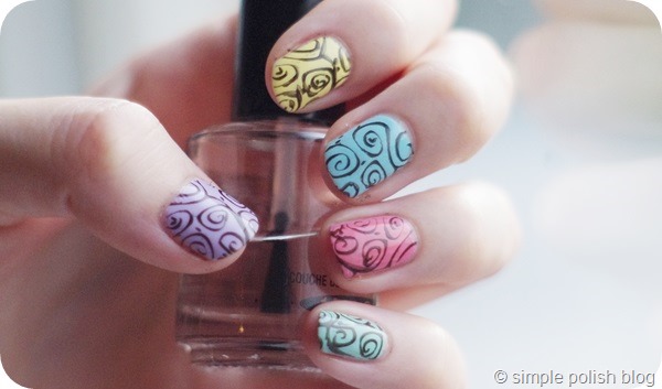 MoYou Stamping Mother Nature Skittle Nails