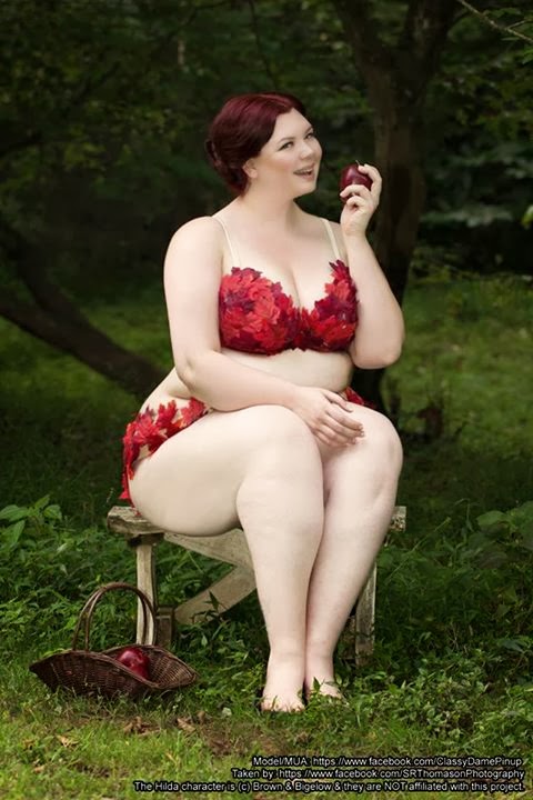 Watching chubby beauty outdoor
