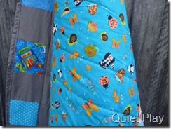 Rainbows on grey blue fabric Rainbows on grey blue fabric