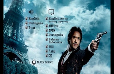 menu Sherlock holmes 2 o jogo de sombras dvd-r menu Sherlock holmes 2 o jogo de sombras dvd-r