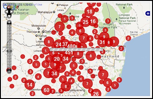 TRANSVAAL CRIMEMAP TARGETTING WHITES FARMITRACKER DEC 11 2011