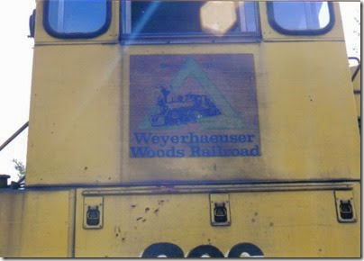 Weyerhaeuser Woods Railroad (WTCX) Herald on SW1500 #306 at Headquarters, Washington on May 17, 2005