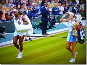 Serena and Cornet after the match