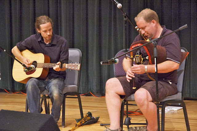 Dan and Iain on stage