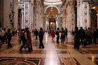 The long interior of St. Peter's Basilica