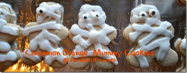 cinnamon orange mummy cookies