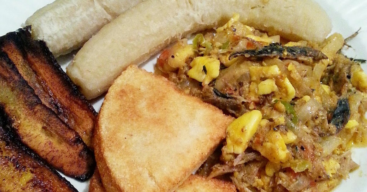 foodismything bpc Ackee and salted "salt" Mackerel.