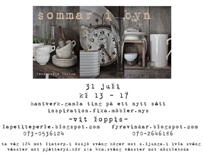 sommar i byn vit loppis