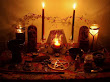 Wiccan Altair With 2 Candles