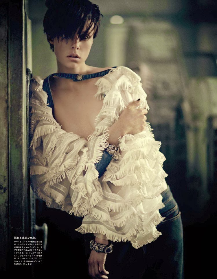 Эди Кэмпбелл в августовском номере Vogue Japan 2014 (7 фото)