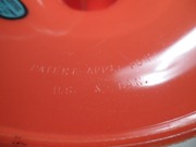 orange Gilbert Products Softlite lamp, sticker/imprint