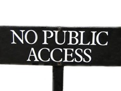 no public access