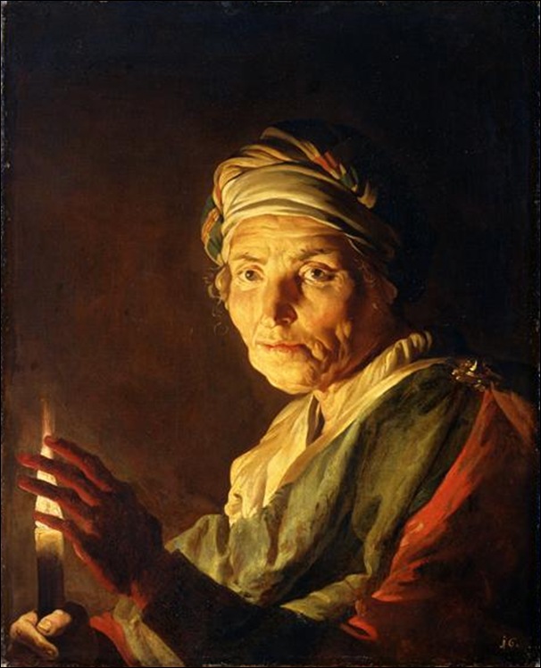 Mathias Stomet, Vieille femme à la bougie Mathias Stomet, Vieille femme à la bougie
