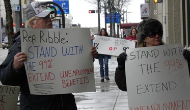 Wisconsin Jobs Now Protesting at Congressman Ribbles Office_For Pubishing