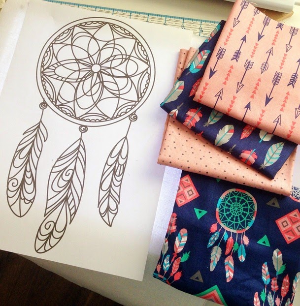 Dream Catcher Feather Embroidery Pattern